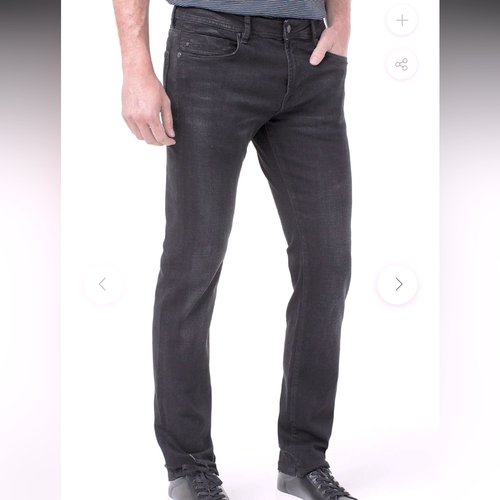 Liverpool Los Angeles Men’s Jeans Distressed Faded Black Relaxed Straight 40x28